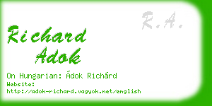 richard adok business card