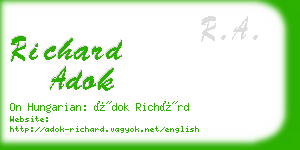 richard adok business card